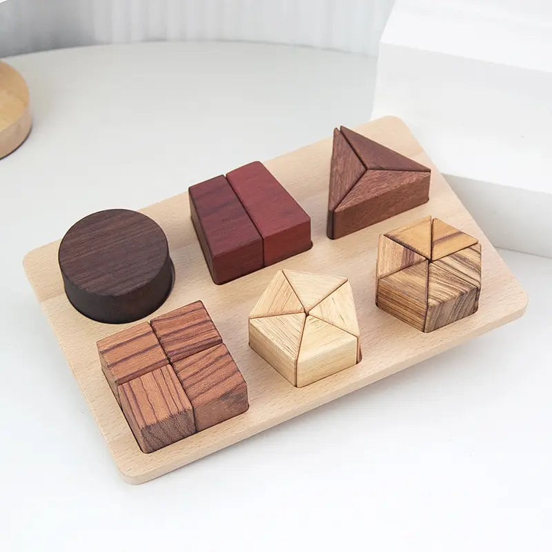 Three-dimensional Wooden Geometric Puzzle