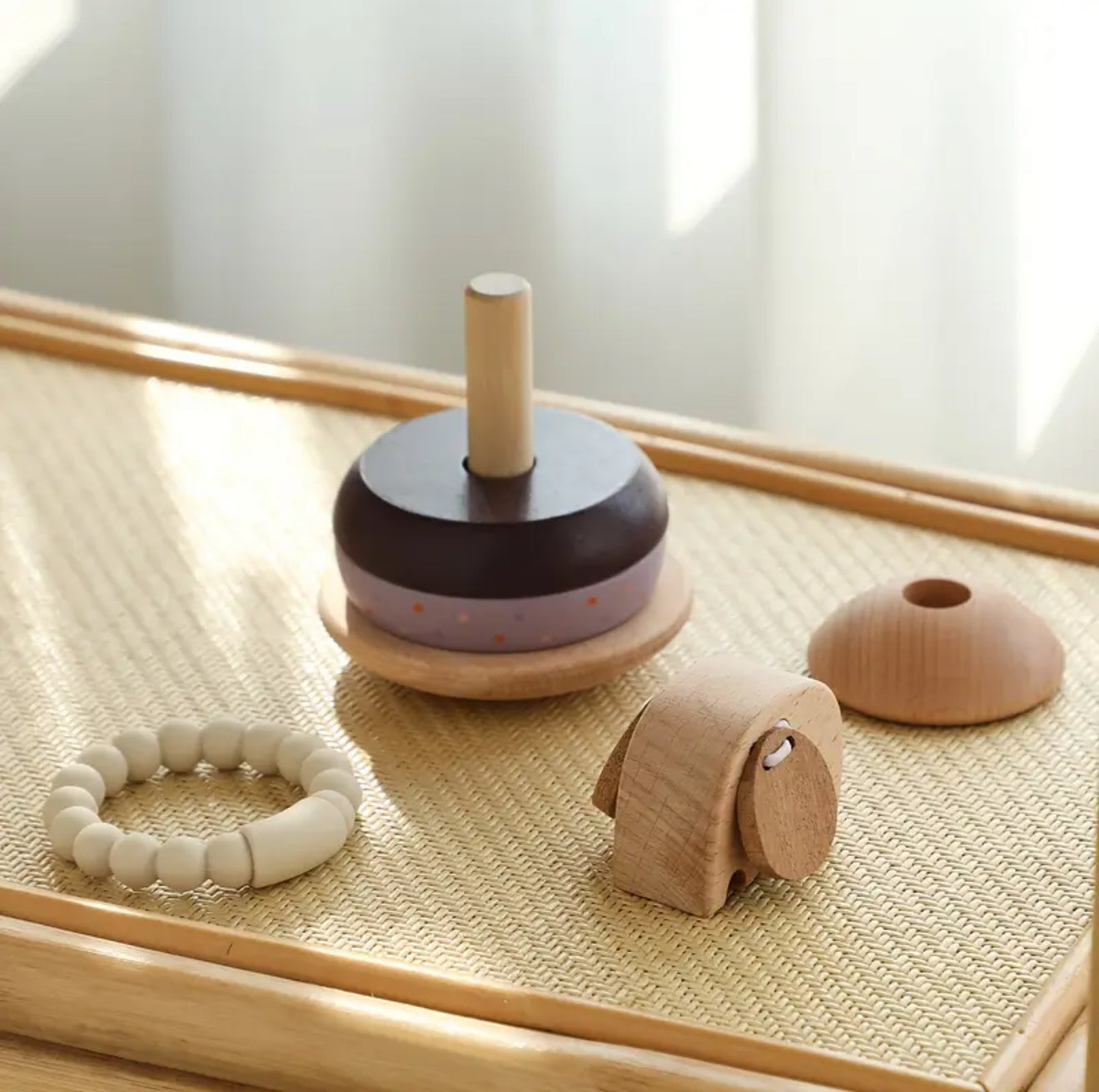 Wooden Elephant Stacking Toys