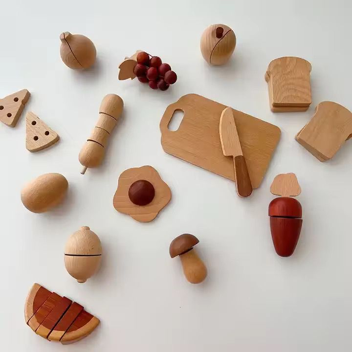 Wooden Play Kitchen Set