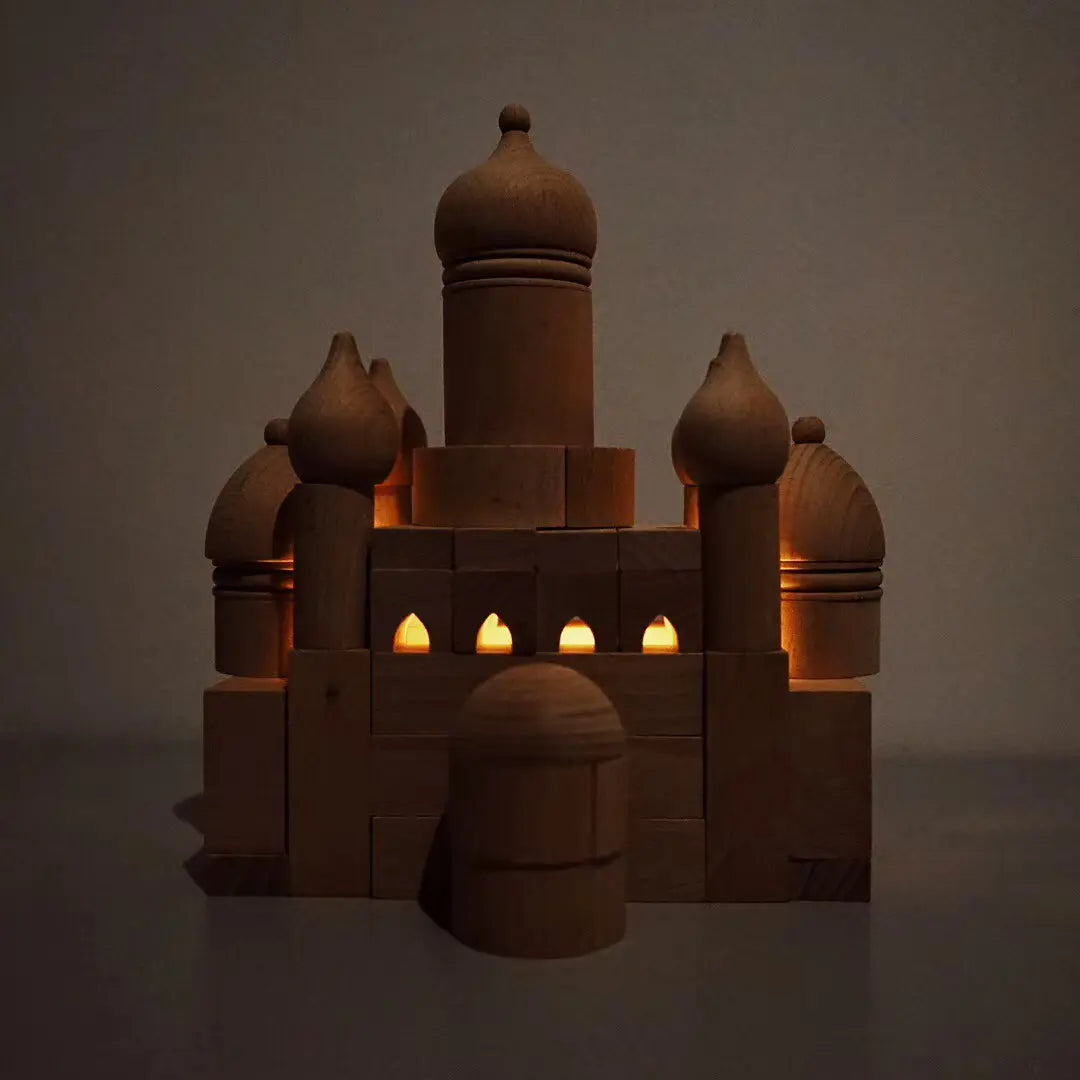 Wooden Mosque Building Blocks Set