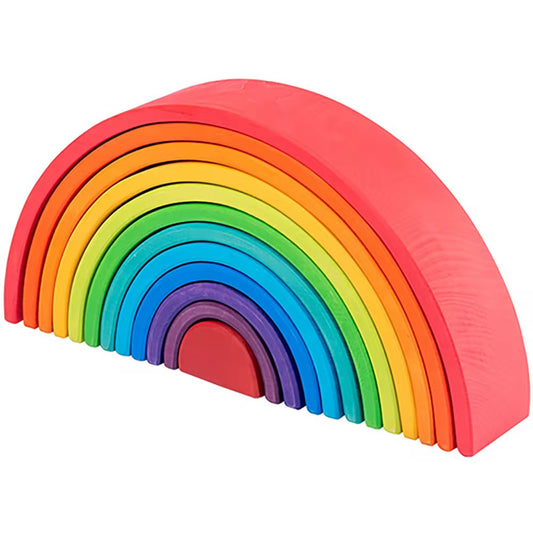 Large wooden rainbow stacker