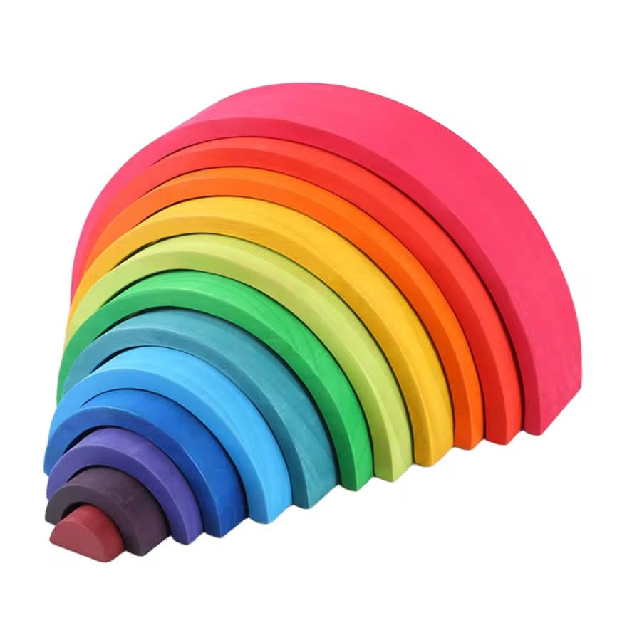 Large wooden rainbow stacker