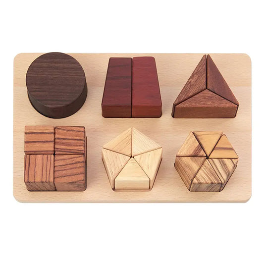 Three-dimensional Wooden Geometric Puzzle