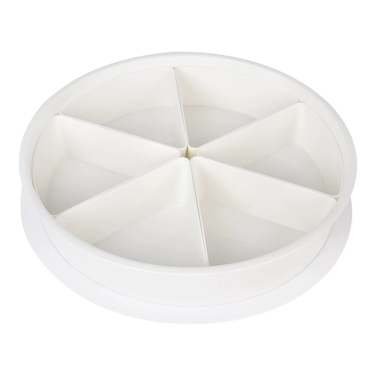 Sensory bin with 6 compartments and a lid