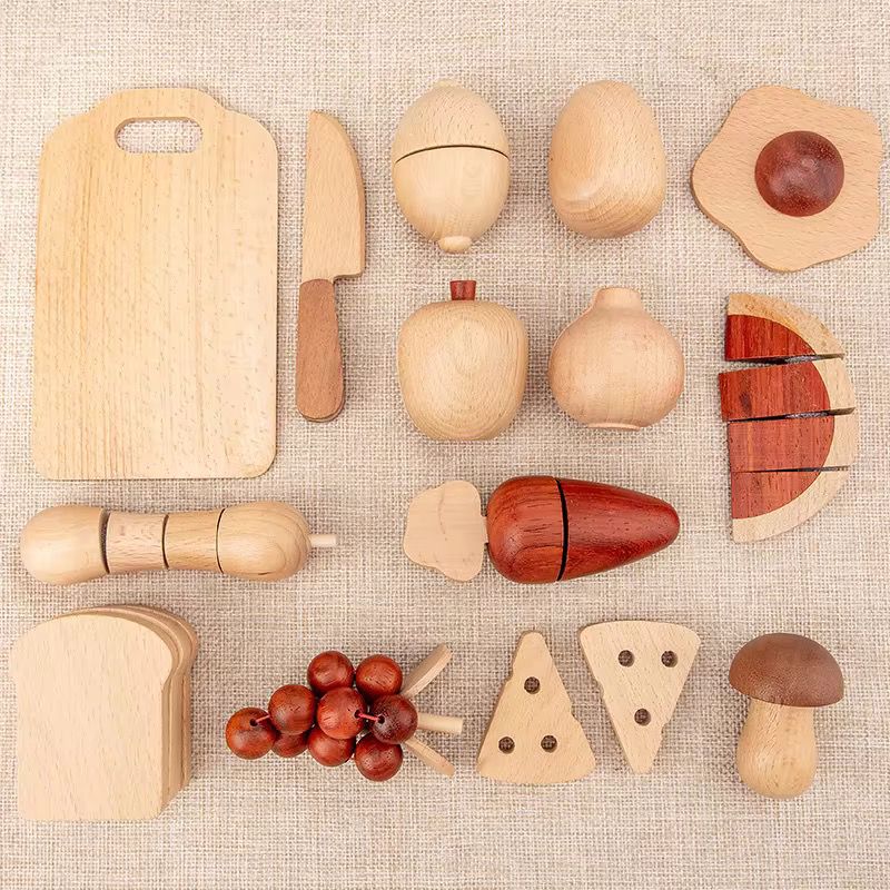 Wooden Play Kitchen Set