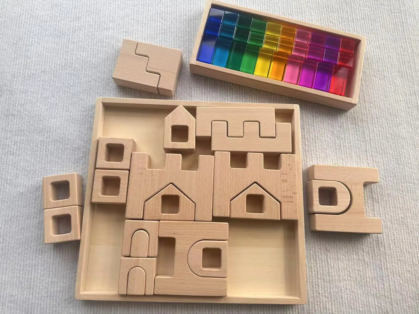 Wooden and Acrylic Building Blocks